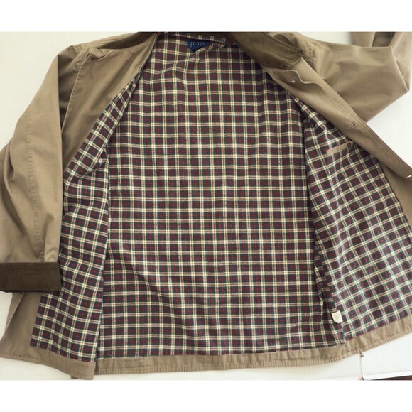 Vtg Y2K J Crew Chore Barn Jacket Coat Corduroy Collar Flannel Lined Men’s Large - Picture 4 of 8